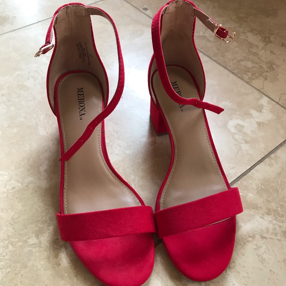 Merona Red Suede Sandals